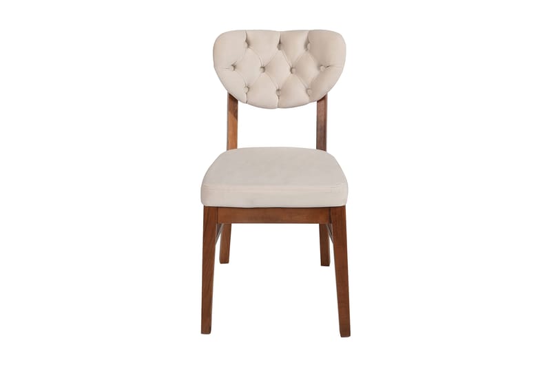Tharol Spisestol - Valnøtt/Beige - Møbler - Stoler & lenestoler - Spisestuestoler & kjøkkenstoler