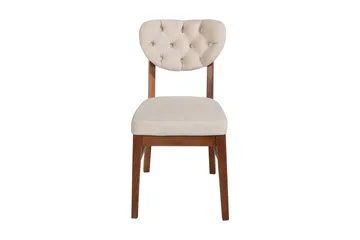 Tharol Spisestol - Valnøtt/Beige - Møbler - Stoler & lenestoler - Spisestuestoler & kjøkkenstoler