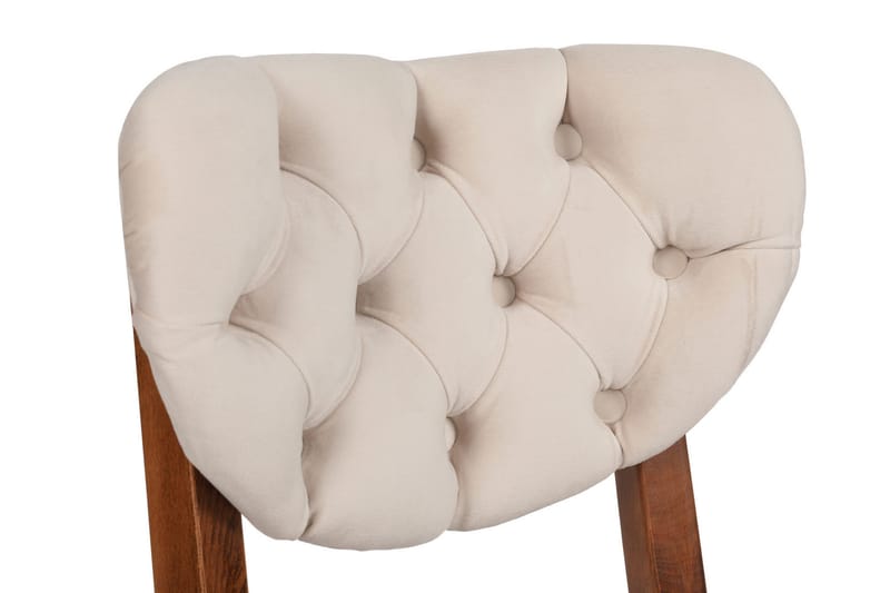 Tharol Spisestol - Valnøtt/Beige - Møbler - Stoler & lenestoler - Spisestuestoler & kjøkkenstoler