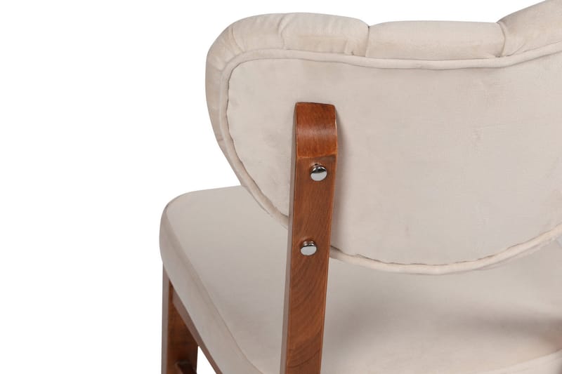 Tharol Spisestol - Valnøtt/Beige - Møbler - Stoler & lenestoler - Spisestuestoler & kjøkkenstoler