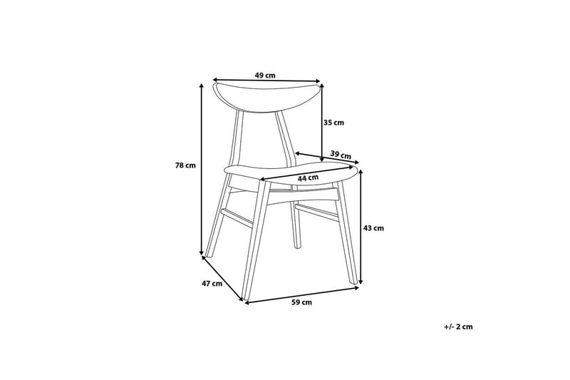 Tiadra Stol 2-pk - Hvit - Møbler - Stoler & lenestoler - Spisestuestoler & kjøkkenstoler