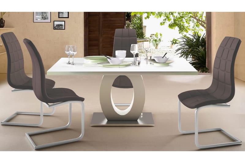 Tolna Spisestol Kunstlær 2-pk - Grå - Møbler - Stoler & lenestoler - Spisestuestoler & kjøkkenstoler