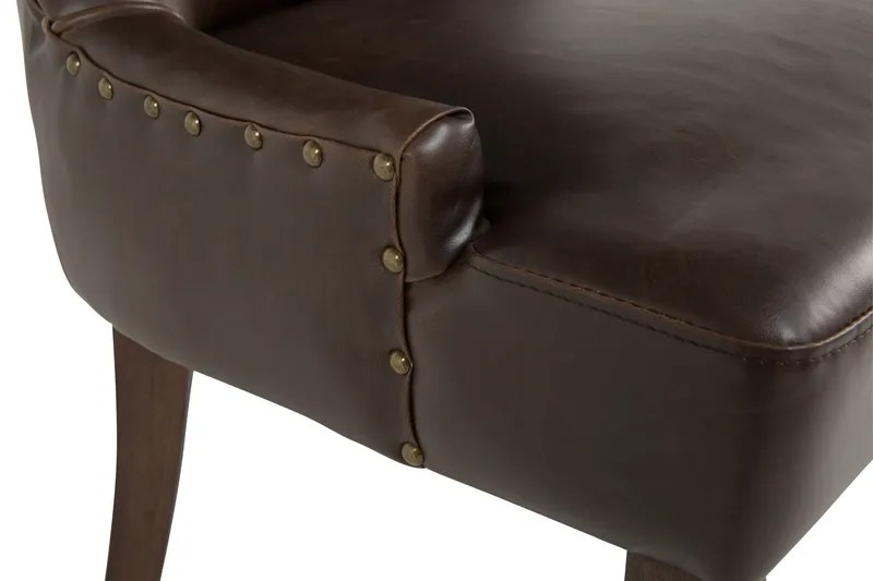 Tuva Lenestol  Kunstlær - Brun - Møbler - Stoler & lenestoler - Spisestuestoler & kjøkkenstoler