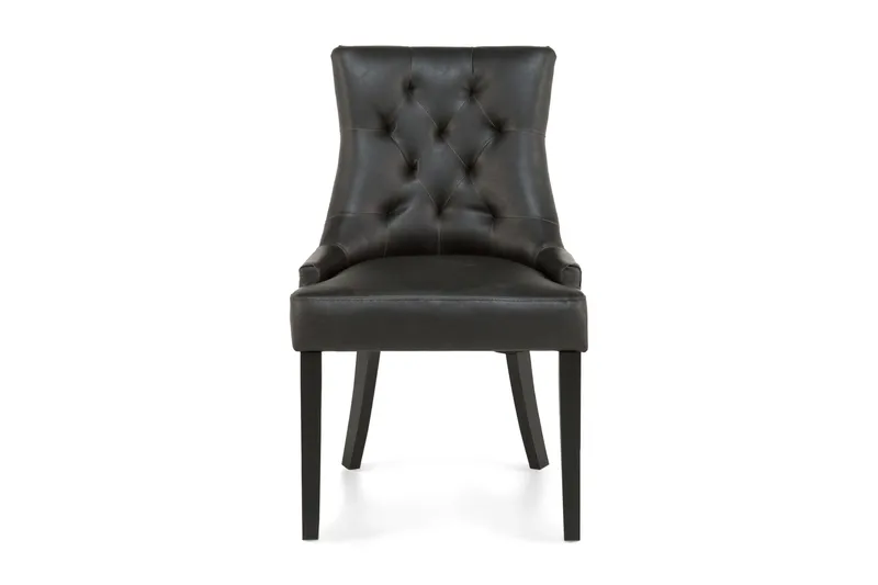 Tuva Spisestol Kunstlær - Svart - Møbler - Stoler & lenestoler - Spisestuestoler & kjøkkenstoler