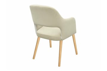 Uptown Spisestol i Stoff med Trebein - Lys Beige - Møbler - Stoler & lenestoler - Spisestuestoler & kjøkkenstoler