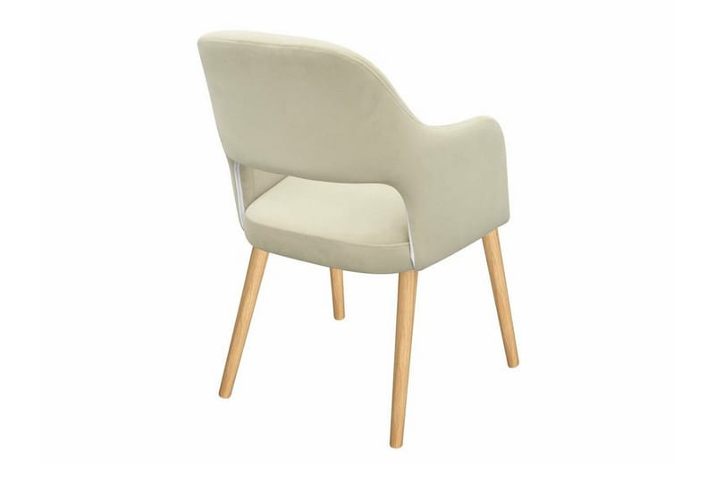 Uptown Spisestol i Stoff med Trebein - Lys Beige - Møbler - Stoler & lenestoler - Spisestuestoler & kjøkkenstoler