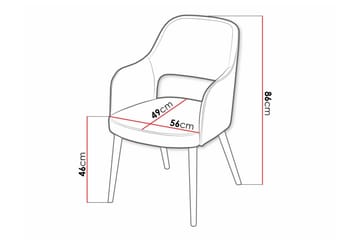 Uptown Spisestol i Stoff med Trebein - Lys Beige - Møbler - Stoler & lenestoler - Spisestuestoler & kjøkkenstoler