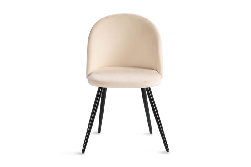 Valeri Spisestol Fløyel - Beige - Møbler - Stoler & lenestoler - Spisestuestoler & kjøkkenstoler