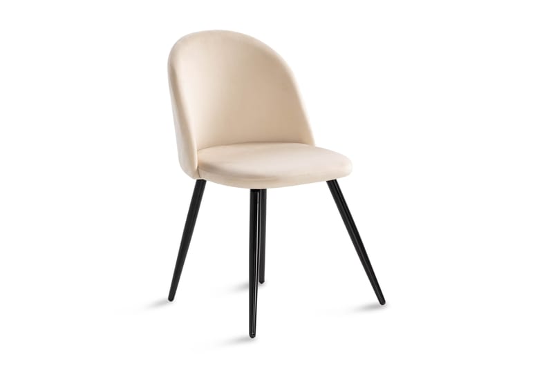 Valeri Spisestol Fløyel - Beige - Møbler - Stoler & lenestoler - Spisestuestoler & kjøkkenstoler