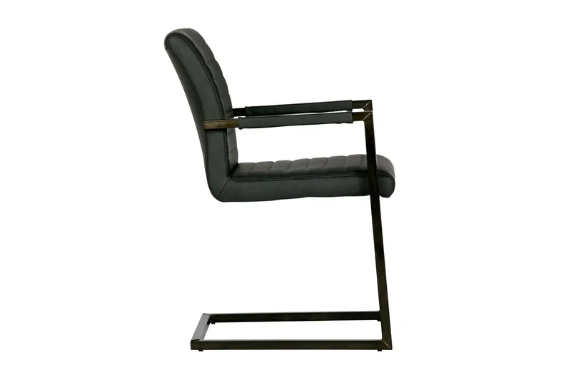 Vanco Spisestol Kunstlær - Antrasittgrå - Møbler - Stoler & lenestoler - Spisestuestoler & kjøkkenstoler