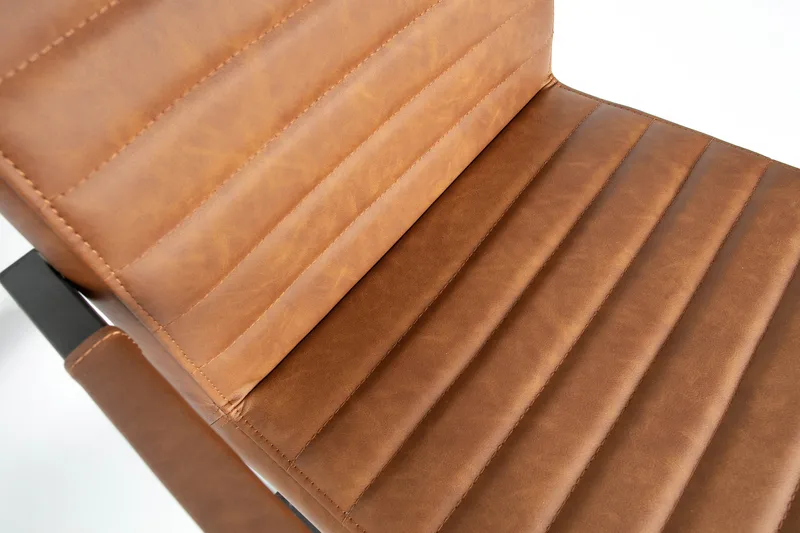 Vanco Spisestol Kunstlær - Konjakk - Møbler - Stoler & lenestoler - Spisestuestoler & kjøkkenstoler