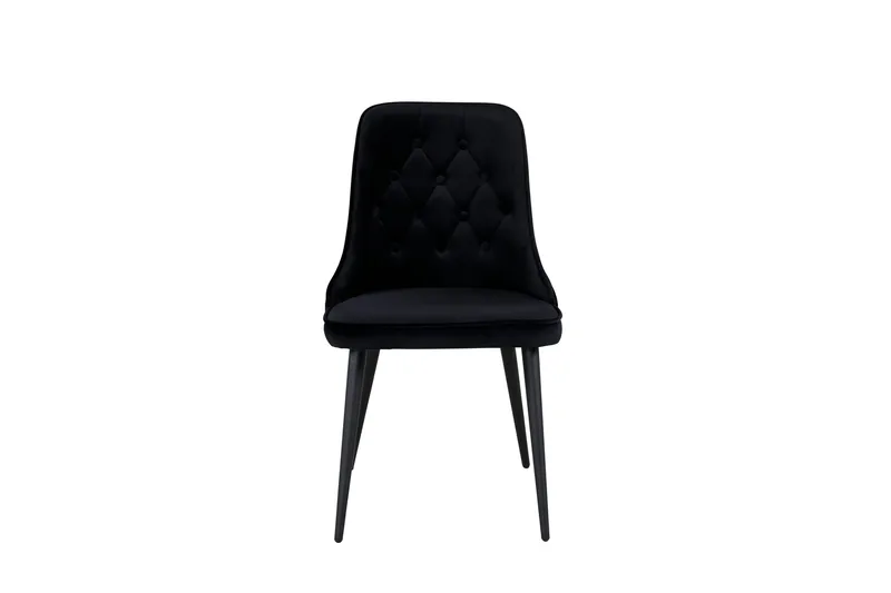 Velvet Deluxe Fløyelsstol, Svart/Svart