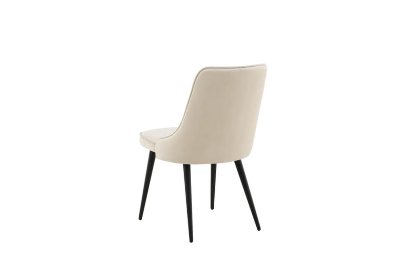 Velvet Deluxe Luksus Fløyelsstol - Svart/Beige - Møbler - Stoler & lenestoler - Spisestuestoler & kjøkkenstoler