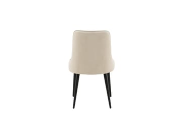 Velvet Deluxe Luksus Fløyelsstol - Svart/Beige - Møbler - Stoler & lenestoler - Spisestuestoler & kjøkkenstoler