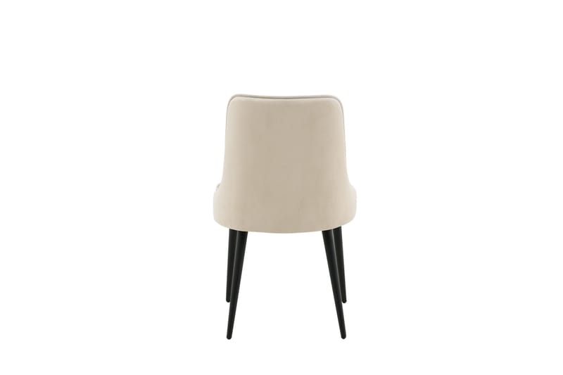 Velvet Deluxe Luksus Fløyelsstol - Svart/Beige - Møbler - Stoler & lenestoler - Spisestuestoler & kjøkkenstoler
