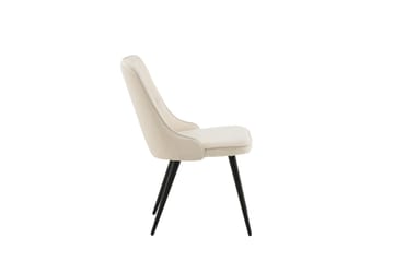 Velvet Deluxe Luksus Fløyelsstol - Svart/Beige - Møbler - Stoler & lenestoler - Spisestuestoler & kjøkkenstoler