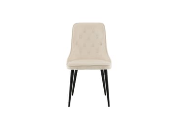 Velvet Deluxe Luksus Fløyelsstol - Svart/Beige - Møbler - Stoler & lenestoler - Spisestuestoler & kjøkkenstoler