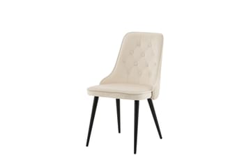Velvet Deluxe Luksus Fløyelsstol - Svart/Beige - Møbler - Stoler & lenestoler - Spisestuestoler & kjøkkenstoler