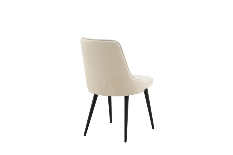 Velvet Deluxe Luksus Fløyelsstol - Svart/Beige - Møbler - Stoler & lenestoler - Spisestuestoler & kjøkkenstoler