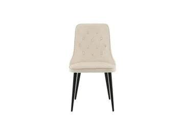 Velvet Deluxe Lyx Fløyelstol - Svart/Beige - Møbler - Stoler & lenestoler - Spisestuestoler & kjøkkenstoler