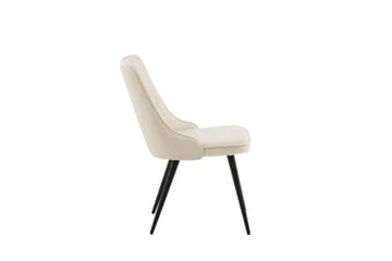 Velvet Deluxe Lyx Fløyelstol - Svart/Beige - Møbler - Stoler & lenestoler - Spisestuestoler & kjøkkenstoler