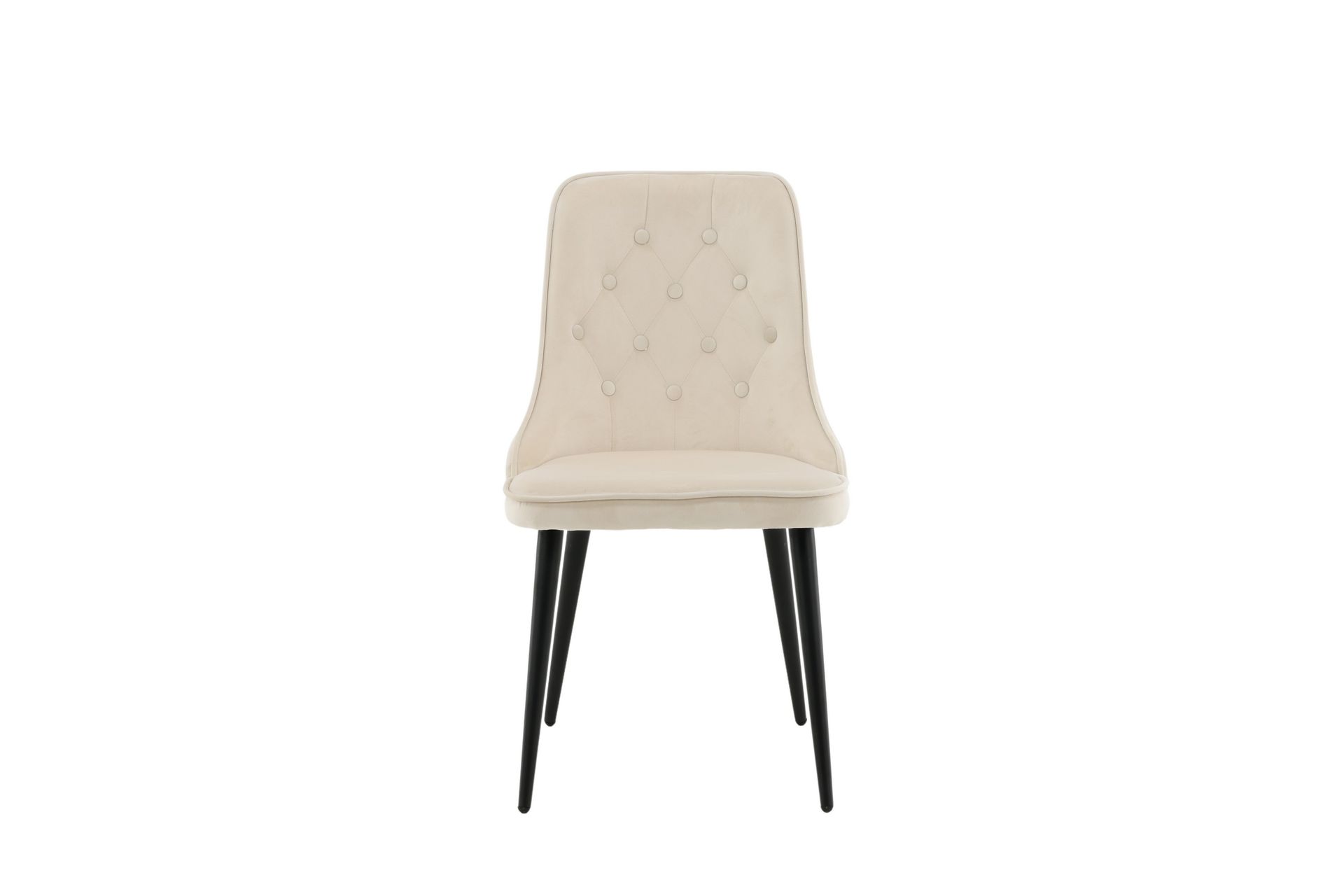 Velvet Deluxe Lyx Fløyelstol - Svart/Beige - Møbler - Stoler & lenestoler - Spisestuestoler & kjøkkenstoler