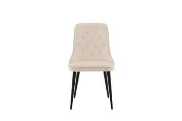 Velvet Deluxe Lyx Fløyelstol - Svart/Beige - Møbler - Stoler & lenestoler - Spisestuestoler & kjøkkenstoler