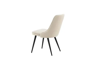 Velvet Deluxe Lyx Fløyelstol - Svart/Beige - Møbler - Stoler & lenestoler - Spisestuestoler & kjøkkenstoler