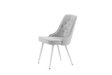 Velvet Deluxe Spisestol - Grå/Hvit - Møbler - Stoler & lenestoler - Spisestuestoler & kjøkkenstoler
