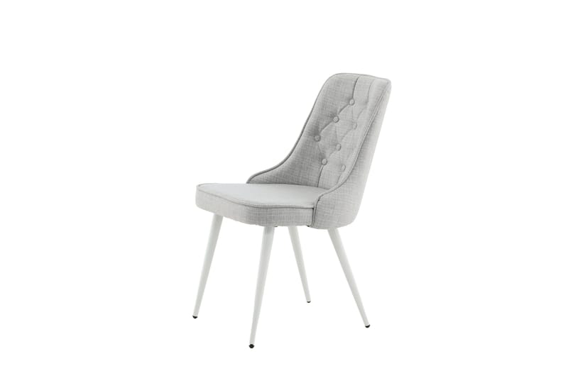 Velvet Deluxe Spisestol - Grå/Hvit - Møbler - Stoler & lenestoler - Spisestuestoler & kjøkkenstoler