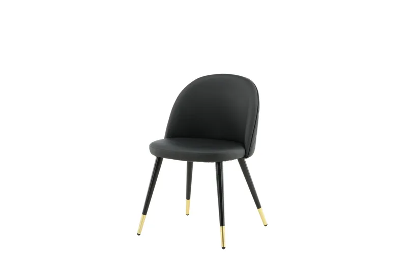 Velvet Deluxe Spisestol, Messing/Svart