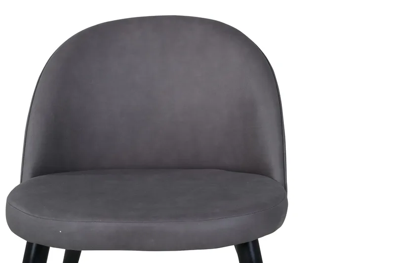 Velvet Stitches Spisestol - Grå/Sort - Møbler - Stoler & lenestoler - Spisestuestoler & kjøkkenstoler