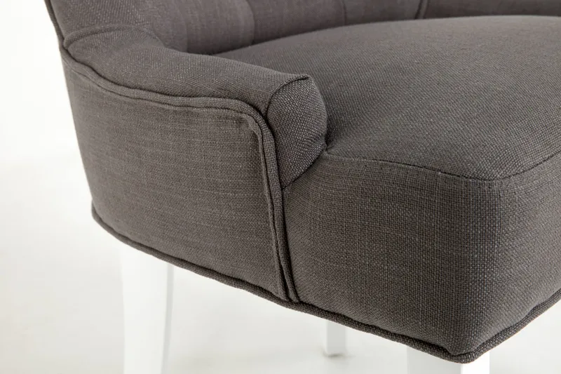 Viktoria Lenestol - Grå/Hvit - Møbler - Stoler & lenestoler - Spisestuestoler & kjøkkenstoler