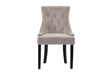 Viktoria Spisestol Fløyel - Sand / Beige - Møbler - Stoler & lenestoler - Spisestuestoler & kjøkkenstoler