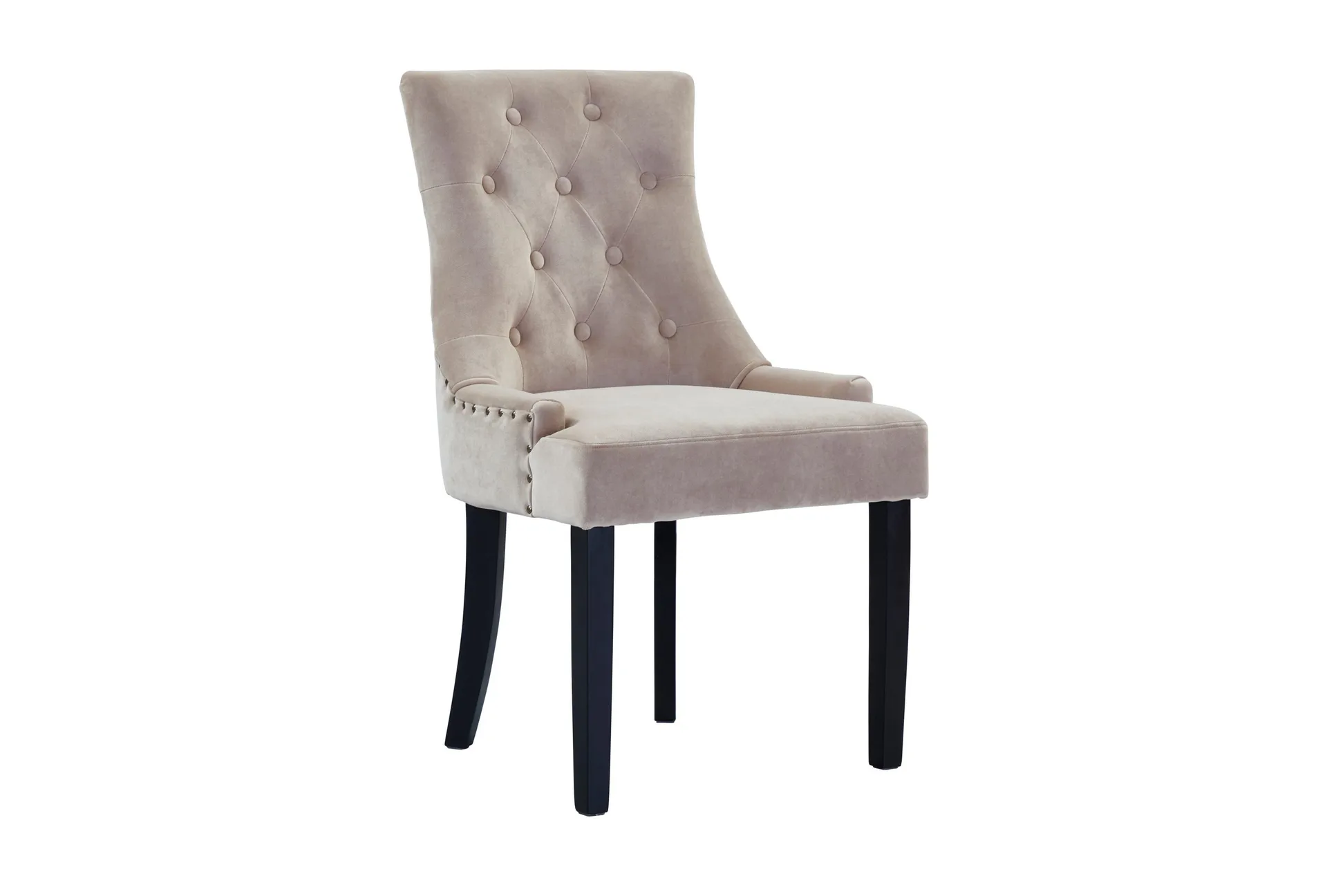 Viktoria Spisestol Fløyel - Sand / Beige