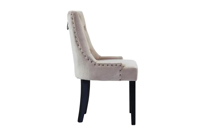 Viktoria Spisestol Fløyel - Sand / Beige - Møbler - Stoler & lenestoler - Spisestuestoler & kjøkkenstoler