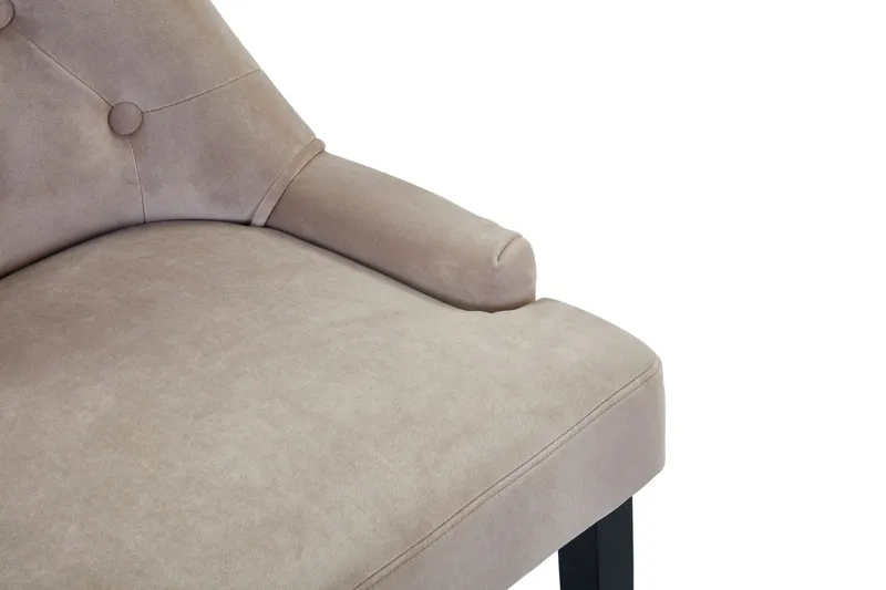 Viktoria spisestol i fløyel - Sand/beige - Møbler - Stoler & lenestoler - Spisestuestoler & kjøkkenstoler