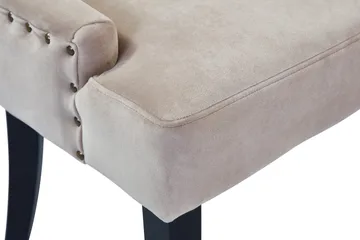 Viktoria spisestol i fløyel - Sand/beige - Møbler - Stoler & lenestoler - Spisestuestoler & kjøkkenstoler