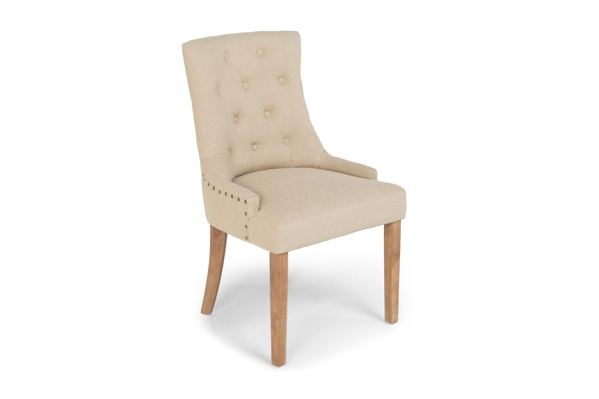 Viktoria Spisestol med Nagler - Beige / Vintage