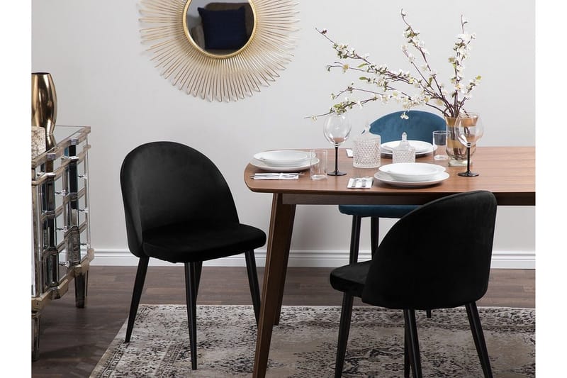 Visalia Stol 2-pk - Svart - Møbler - Stoler & lenestoler - Spisestuestoler & kjøkkenstoler