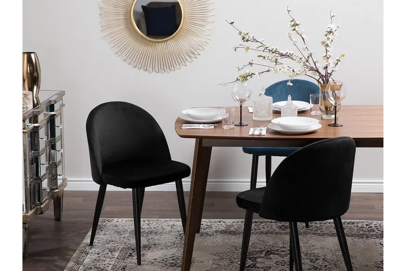 Visalia Stol 2-pk - Svart - Møbler - Stoler & lenestoler - Spisestuestoler & kjøkkenstoler