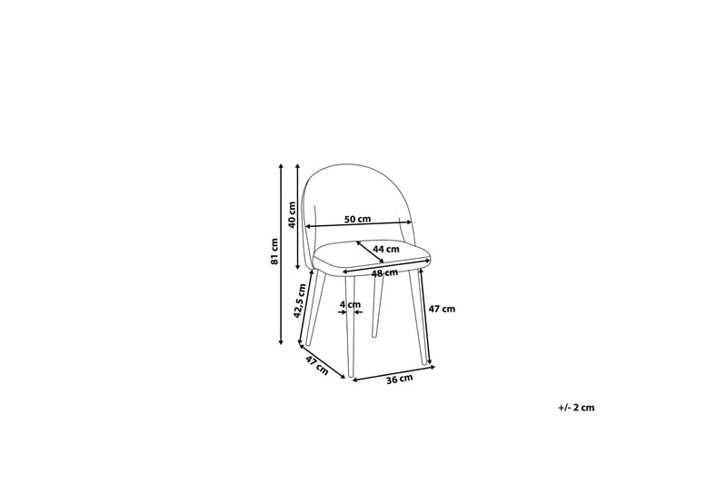 Visalia Stol 2-pk - Svart - Møbler - Stoler & lenestoler - Spisestuestoler & kjøkkenstoler