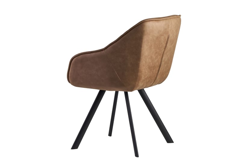 Willowdale Karmstol med X-formede ben - Lysebrun/Svart - Møbler - Stoler & lenestoler - Spisestuestoler & kjøkkenstoler