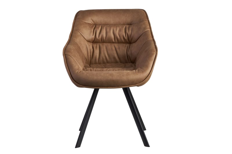 Willowdale Karmstol med X-formede ben - Lysebrun/Svart - Møbler - Stoler & lenestoler - Spisestuestoler & kjøkkenstoler