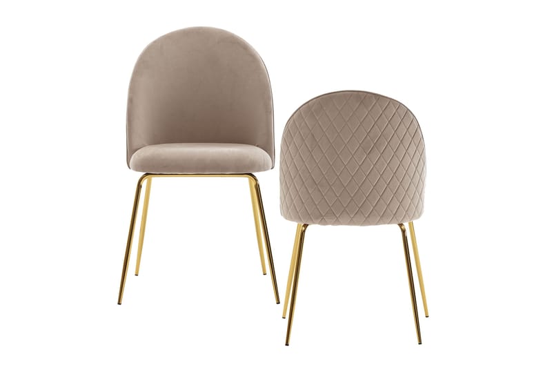 Wohnling Spisestol 2-pack - Beige - Møbler - Stoler & lenestoler - Spisestuestoler & kjøkkenstoler