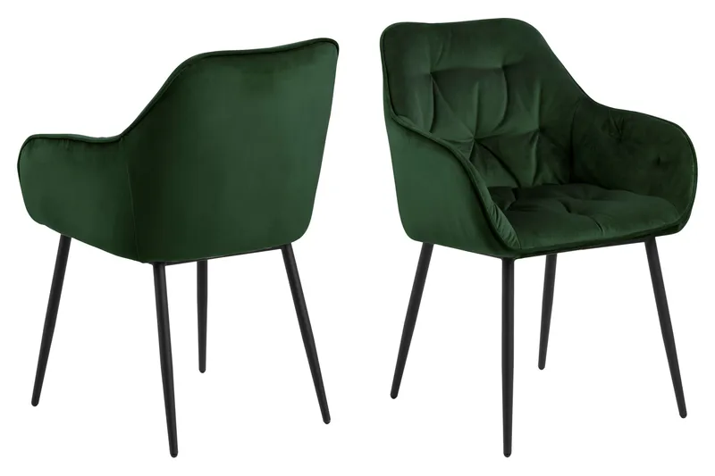 Zabinka Lenestol - Grøn - Møbler - Stoler & lenestoler - Spisestuestoler & kjøkkenstoler