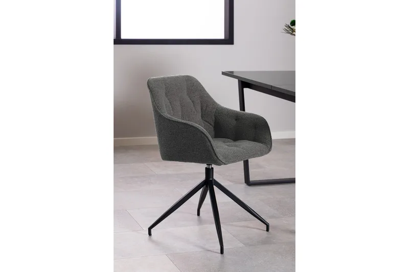 Zabinka Lenestol - Mørkegrå - Møbler - Stoler & lenestoler - Spisestuestoler & kjøkkenstoler