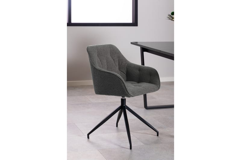 Zabinka Lenestol - Mørkegrå - Møbler - Stoler & lenestoler - Spisestuestoler & kjøkkenstoler