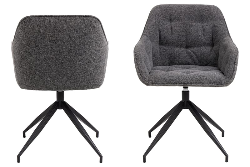 Zabinka Lenestol - Mørkegrå - Møbler - Stoler & lenestoler - Spisestuestoler & kjøkkenstoler