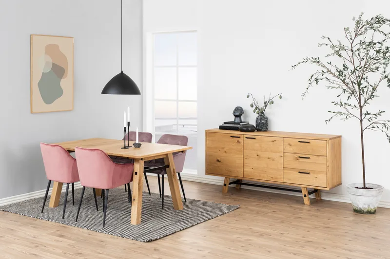 Zabinka Lenestol - Rød - Møbler - Stoler & lenestoler - Spisestuestoler & kjøkkenstoler